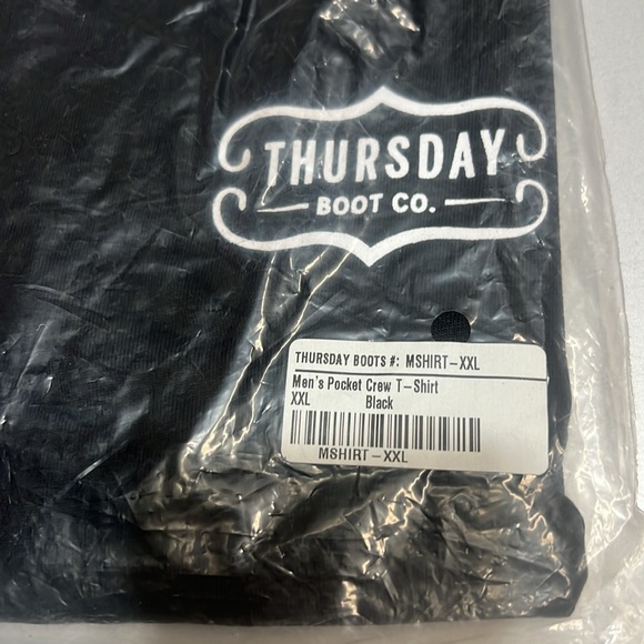 THURSDAY BOOT COMPANY Black men t shirt 2XL New in poly bag - Picture 8 of 8